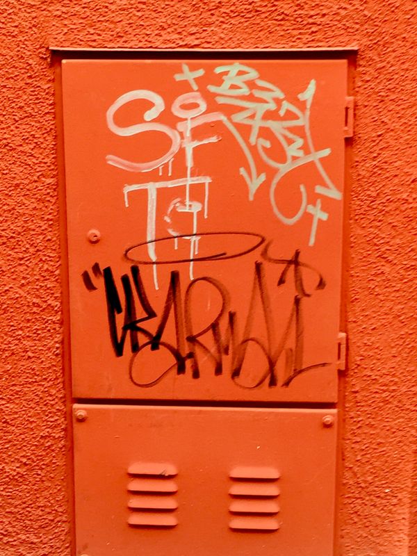 Red refrigerator