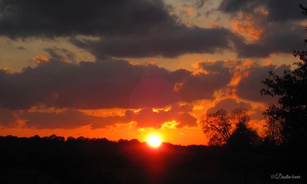 Sunset from deck.