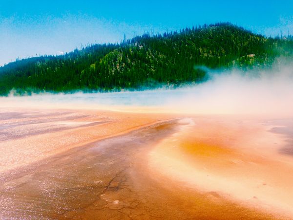 Hot springs in Yellowstone national park