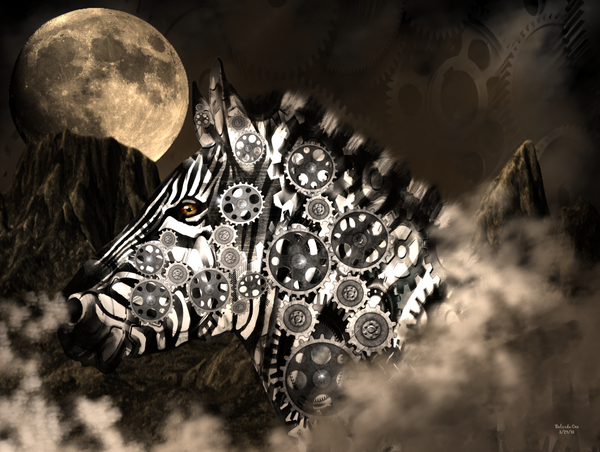 Steampunk Zebra
