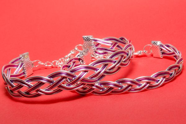 Wire braided bracelets