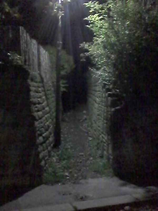 Ginnel - a passage between buildings, or an alley